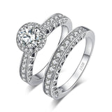 Best - Seller Vintage 925 Sterling Silver Wedding Engagement Ring