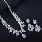 High Quality AAA+ Cubic Zirconia Diamonds Luxury Bridal Wedding Jewelry Set