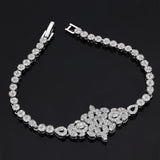 Brilliant 4 Piece AAA Zircon Diamonds Luxury Jewellery Set, Platinum Plated Bridal Wedding Jewellery
