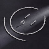 Famous Brand 4pcs AAA Cubic Zirconia Diamonds Bridal  Full Jewellery Sets For Women - Party,Wedding Jewellery Set