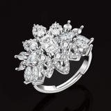 Brilliant 4 Piece AAA Zircon Diamonds Luxury Jewellery Set, Platinum Plated Bridal Wedding Jewellery
