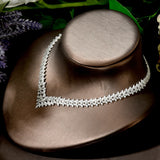 Trendy Full AAA Cubic Zirconia Diamonds 4pcs Elegant Jewellery Set for Wedding - Add Radiance on Your Big Day!