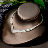 Luxury Leaf Design AAA Cubic Zirconia Diamonds Statement Bridal Wedding Jewelry Set For Women, for your Special Day