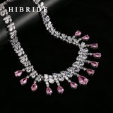Top Quality Tear Drop Shape Designer AAAA+ Cubic Zirconia Diamond Bridal Wedding Jewelry Set