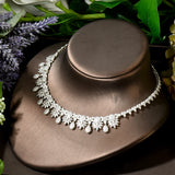 New Brilliant AAA Cubic Zirconia Diamonds Bridal Wedding 4pcs Jewelry Set - Complete Your Look on the Big Day