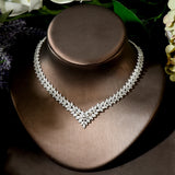 Trendy Full AAA Cubic Zirconia Diamonds 4pcs Elegant Jewellery Set for Wedding - Add Radiance on Your Big Day!