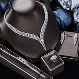 Famous Brand 4pcs Bridal AAA Zirconia Diamonds Full Jewellery Sets For Women - Party, Wedding Jewellery Sets