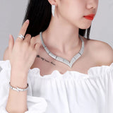 New Fashion Design Full Set AAA Cubic Zirconia Bridal Jewellery Set - Women's Wedding Party Accessory