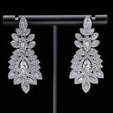 Trendy Fashion 4PCS Luxury Waterdrop AAA Zircon Diamonds Jewelry Sets For Women Wedding Party Bridal jewellery Set