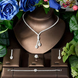 New Translucent Pendant Set Twisted Round Small Sun 4Pcs Bridal Wedding Jewelry Set, Perfect for every Bride