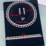 New Arrival Luxury AAA Cubic Zirconia Diaomonds and Pearls Bridal Jewelry Sets For Women - Wedding Party Jewelry