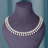 New Arrival Luxury AAA Cubic Zirconia Diaomonds and Pearls Bridal Jewelry Sets For Women - Wedding Party Jewelry