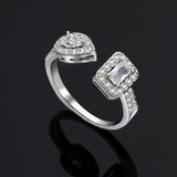 Luxury 4-piece Set Bridal Jewelry AAA Cubic Zirconia Tennis Necklace Earrings Bracelet Ring Wedding Jewelry Set