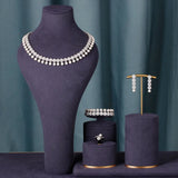 New Arrival Luxury AAA Cubic Zirconia Diaomonds and Pearls Bridal Jewelry Sets For Women - Wedding Party Jewelry