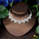 Gorgeous Charming Teardrop 4Pcs AAA Cubic Zirconia Diamonds Jewellery Set Bridal Wedding Party Accessories