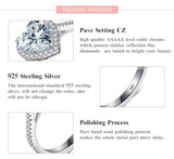 Gorgeous Heart shape AAAAA Quality CZ 925 Sterling Silver Wedding Ring - BridalSparkles