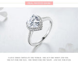 Gorgeous Heart shape AAAAA Quality CZ 925 Sterling Silver Wedding Ring - BridalSparkles