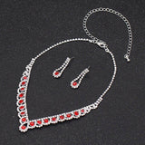 New Royal Blue Rhinestone Crystal Bridal Jewelry Sets  Choker Necklace Earrings - BridalSparkles