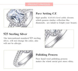 Exquisite AAAAA Zirconia 925 Solid Silver Ring For Wedding - BridalSparkles