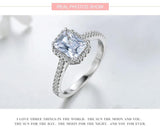 Exquisite AAAAA Zirconia 925 Solid Silver Ring For Wedding - BridalSparkles