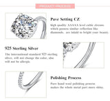 Splendid  925 Sterling Silver 4CT 10 Hearts Arrows AAAAA Zircon Wedding Engagement Ring - BridalSparkles