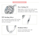 Captivating 925 Sterling Silver Round Clear AAAA+ Quality CZ Wedding Engagement Ring - BridalSparkles