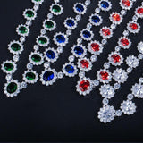 Multi Color High Quality Micro Inlay AAA+ Zircons Stones Wedding Jewelry Set - BridalSparkles