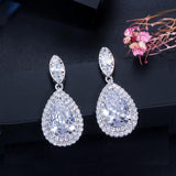 Alluring High Quality AAA+ Cubic Zirconia Wedding Necklace and Earrings Luxury Crystal Bridal Jewelry Set - BridalSparkles