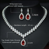 Alluring High Quality AAA+ Cubic Zirconia Wedding Necklace and Earrings Luxury Crystal Bridal Jewelry Set - BridalSparkles