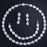 High Quality 3 Piece Bridal Wedding Jewelry  Luxury AAA+ Quality Zirconia Jewelry Set