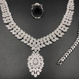 Luxury Wedding Jewelry Set Paved with AAAA+ Cubic Zirconia Diamonds
