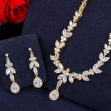 Best Seller AAAA High Quality Cubic Zirconia 3 Piece  Drop Wedding Bridal Wedding Jewelry Set - BridalSparkles