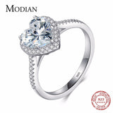 Gorgeous Heart shape AAAAA Quality CZ 925 Sterling Silver Wedding Ring