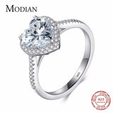 Gorgeous Heart shape AAAAA Quality CZ 925 Sterling Silver Wedding Ring - BridalSparkles