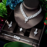 Exclusive Designer AAAA+ Quality Cubic Zirconia Diamonds 4 piece Jewelry Wedding Bridal Set - BridalSparkles