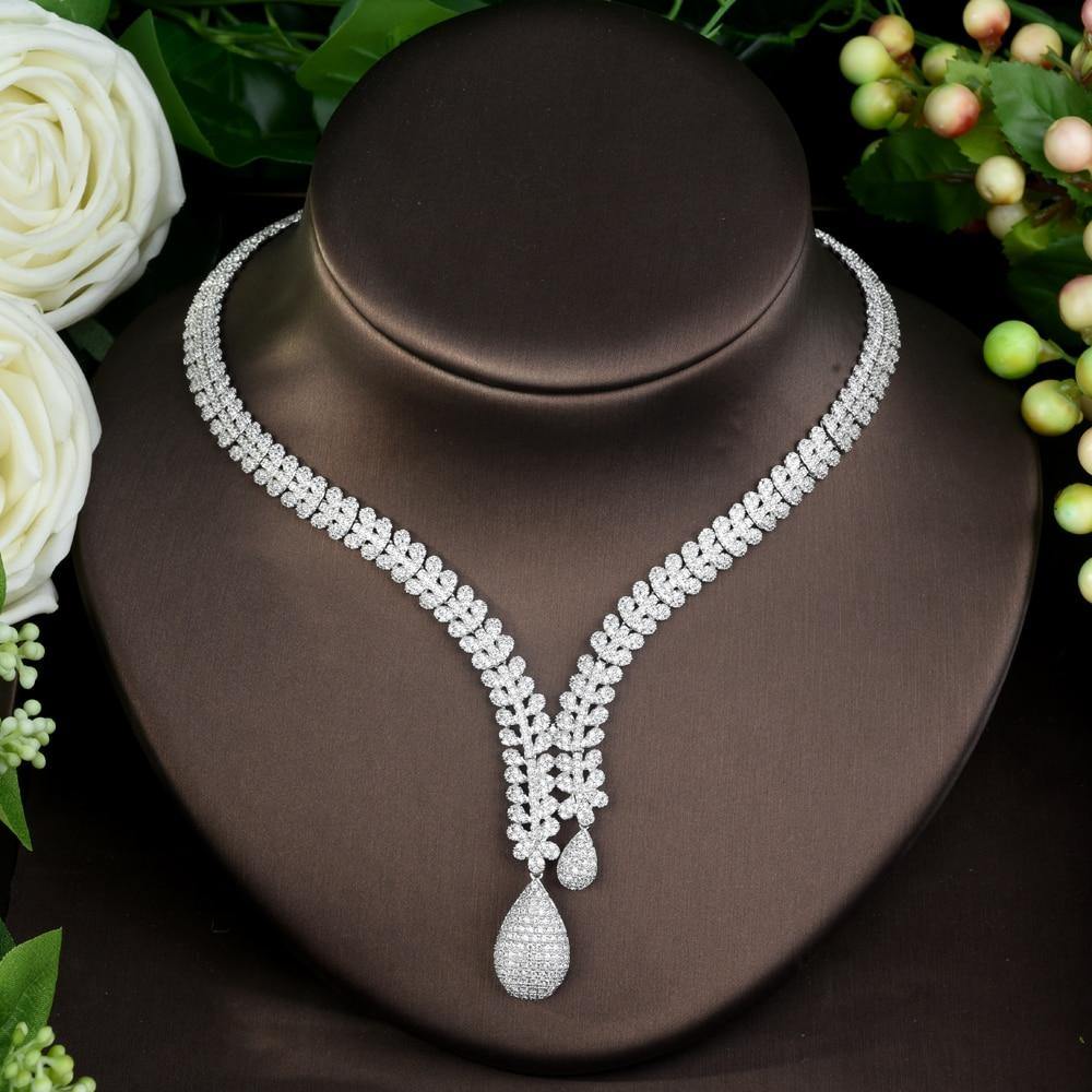 Captivating Designer AAAA+ Quality Cubic Zircon Diamonds 4 Piece Bridal Wedding Jewelry Set - BridalSparkles