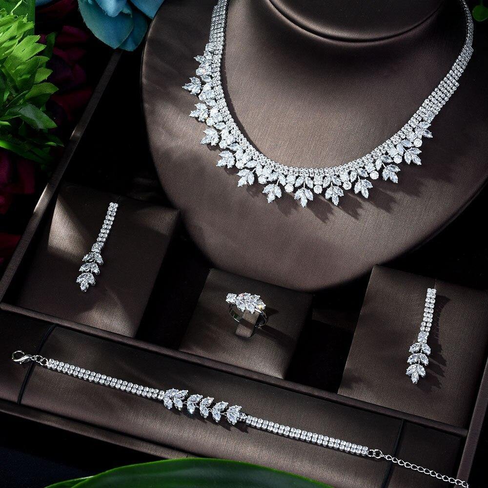 Best Seller Exclusive AAA+ CZ Diamonds Jewelry Necklace Set - BridalSparkles