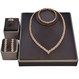 Gorgeous Elegant AAAA+ High Quality Cubic Zirconia Diamonds 4 Piece Bridal Jewelry Set - BridalSparkles