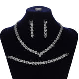 Gorgeous Elegant AAAA+ High Quality Cubic Zirconia Diamonds 4 Piece Bridal Jewelry Set - BridalSparkles