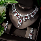 Elegant Famous Design AAAA+ Cubic Zirconia Diamond Crystals Water Drop Shape Bridal Jewelry Set