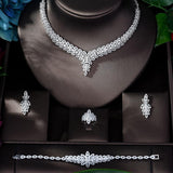 Wonderful Sparkling Designer AAAA+ Zirconia Diamonds Shining 4 piece Wedding Bridal Jewelry Set - BridalSparkles