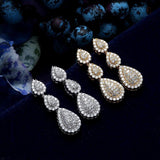 Graceful High Quality AAAA+ Cubic Zirconia Diamonds Waterdrop Wedding Set - BridalSparkles