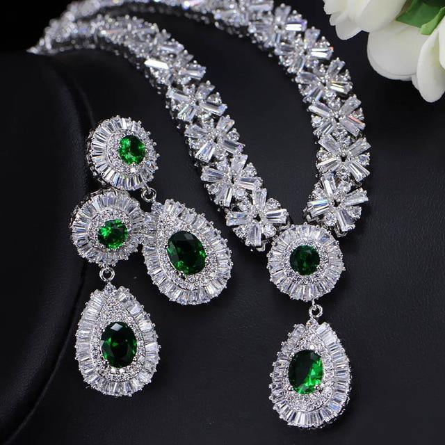 Wonderful 6 Colors High Quality AAA+ Quality CZ Simulated Diamonds Cubic Zirconia Jewelry Set - BridalSparkles