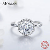Captivating 925 Sterling Silver Round Clear AAAA+ Quality CZ Wedding Engagement Ring - BridalSparkles