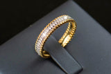 New for 2020 925 sterling Silver AAAAA Quality Zircon Gold Colour Wedding Ring - BridalSparkles