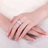 Best - Seller Vintage 925 Sterling Silver Wedding Engagement Ring - BridalSparkles