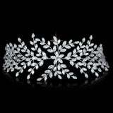 Bride Wedding Tiaras With AAA+ Quality Zircon Diamonds Soft Luxury Barrettes - BridalSparkles