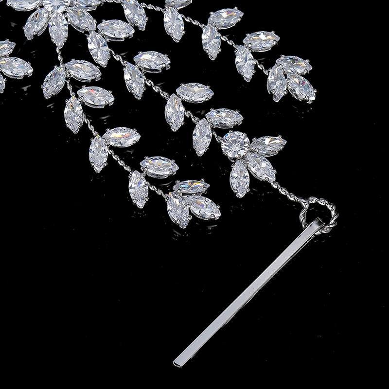 Handmade Luxury Classic Design AAAA+ Quality CZ Diamonds Wedding Headpiece - BridalSparkles