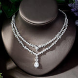 New Delicate Designer AAAA+ Shining Zirconia Diamonds 4 piece Bridal Wedding Wedding Jewelry Set - BridalSparkles