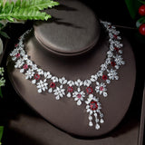 Elegant Famous Design AAAA+ Cubic Zirconia Diamond Crystals Water Drop Shape Bridal Jewelry Set - BridalSparkles